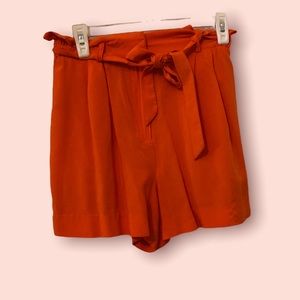 Orange High Waisted Shorts